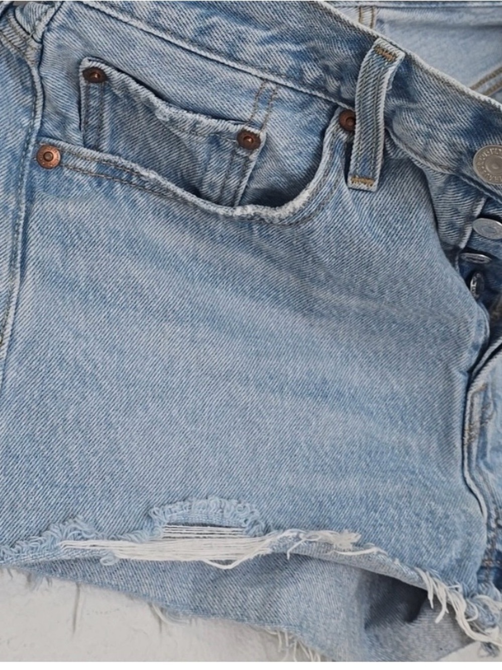 Levi’s 501 Original Denim Shorts Women’s 26 Ojai Luxor Heat High Rise - Picture 13 of 14